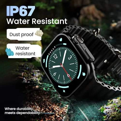 Boult Newly Launched Crown Pro Smart Watch 2.01'' AMOLED, BT Calling, Working Crown, AOD, Zinc Alloy Frame, 650 Nits Brightness, AI Voice Assistant, SpO2 Monitoring, 120  Sports Mode (Phantom Black)