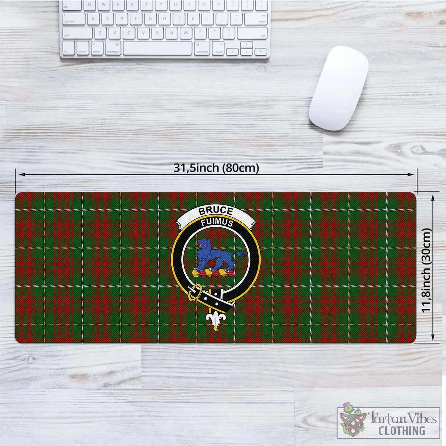 Bruce Hunting Tartan Mouse Pad with Family Crest