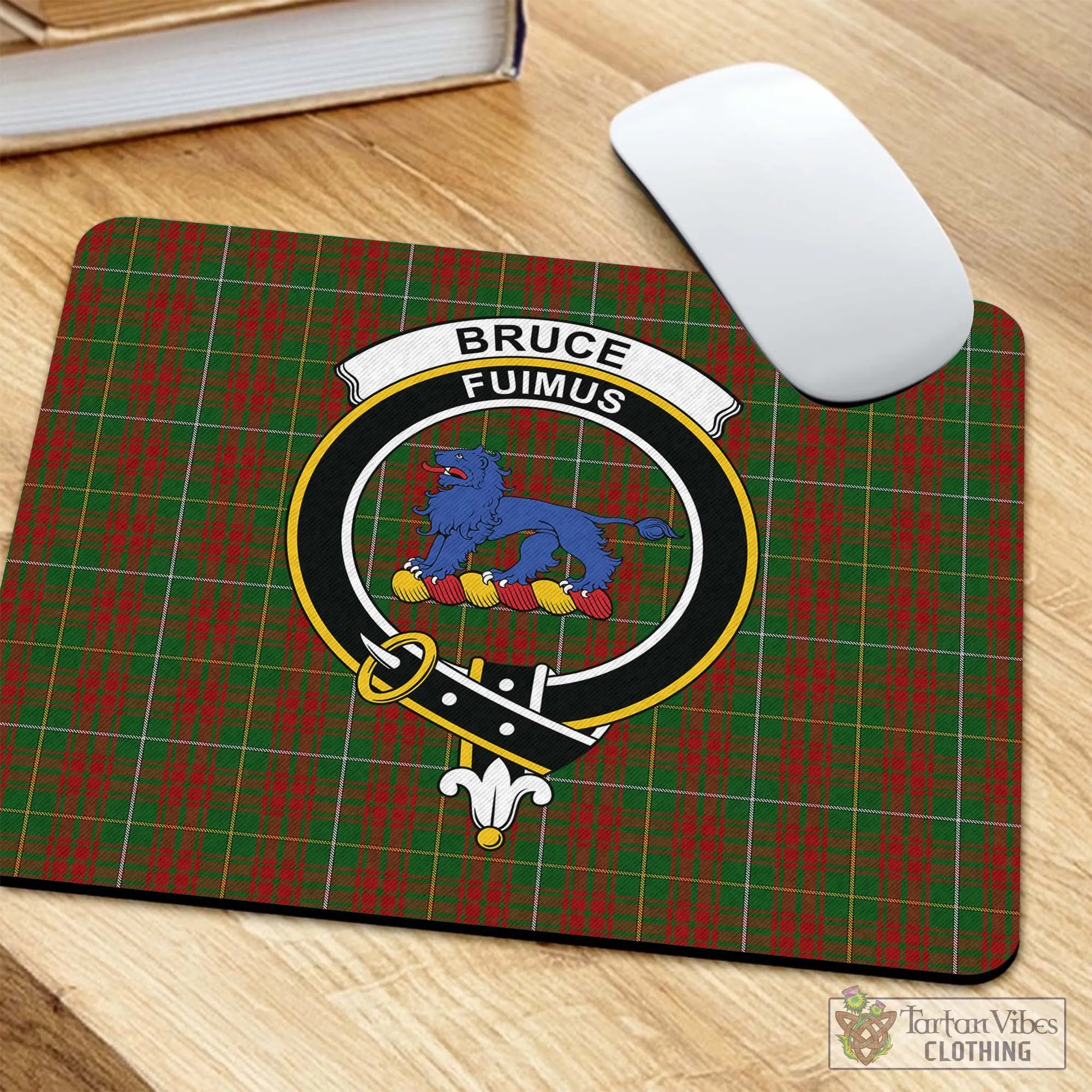 Bruce Hunting Tartan Mouse Pad with Family Crest