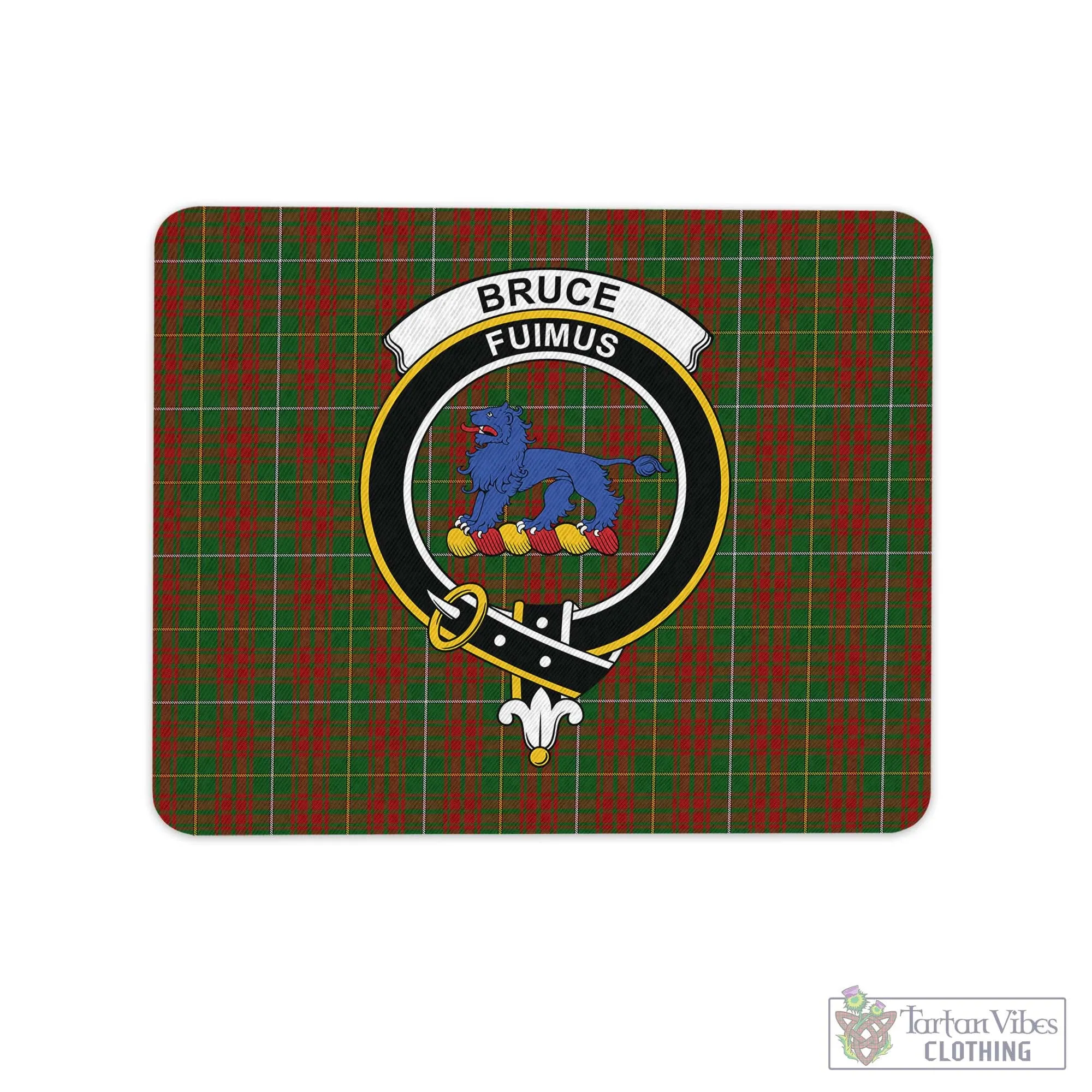 Bruce Hunting Tartan Mouse Pad with Family Crest