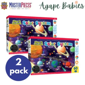 [Bundle Of 2] MasterPieces Educational Maps - Solar System Glow 60 Piece