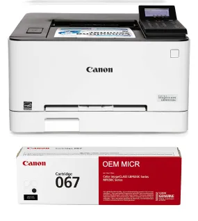 Canon ImageCLASS LBP632Cdw Color Check Printer with OEM Modified 067 MICR Cartridge