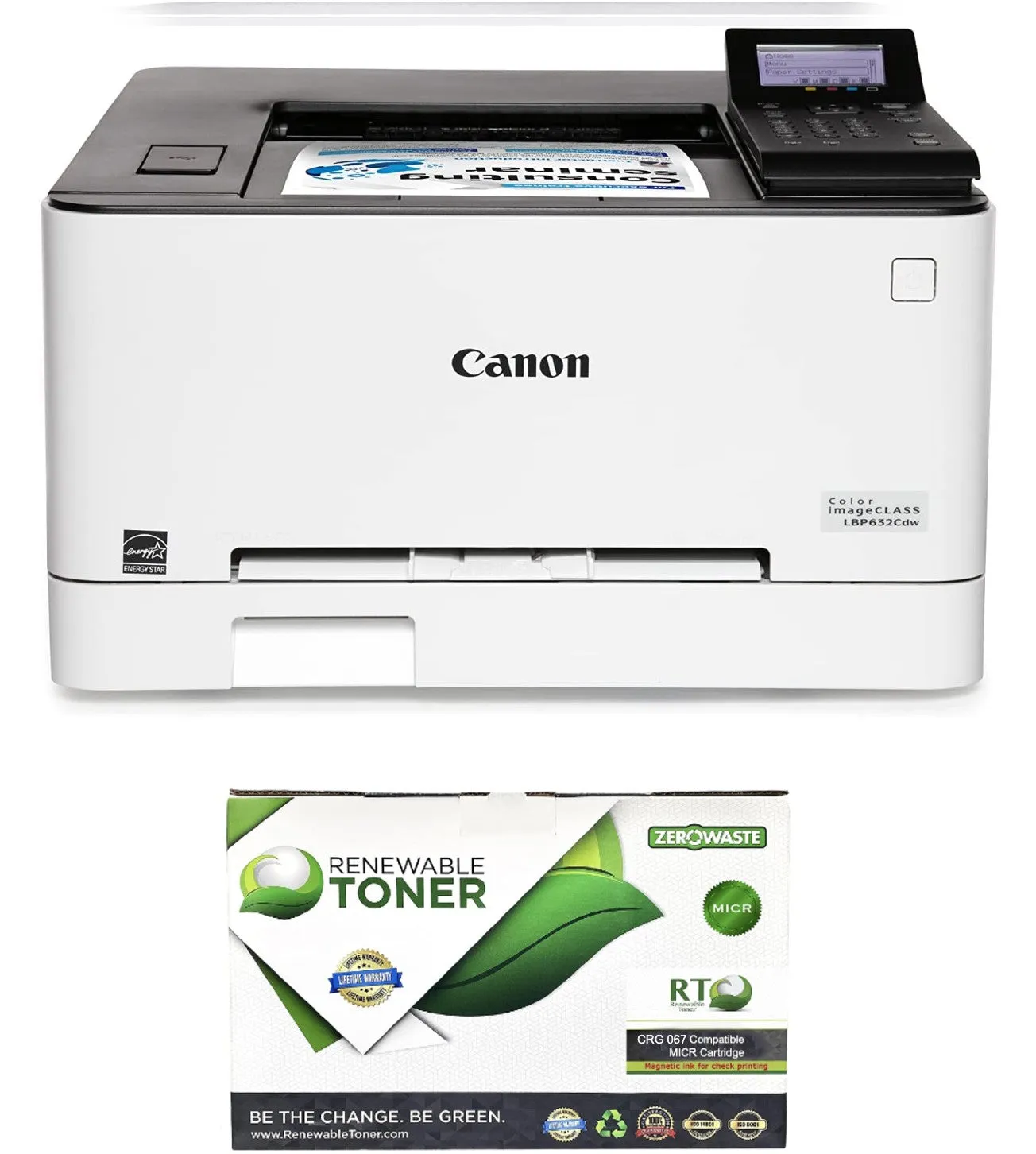 Canon ImageCLASS LBP632Cdw Color Check Printer with RT 067 MICR Cartridge