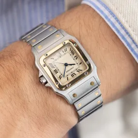 Cartier Santos Galbee Steel and Gold Quartz Ref 187901