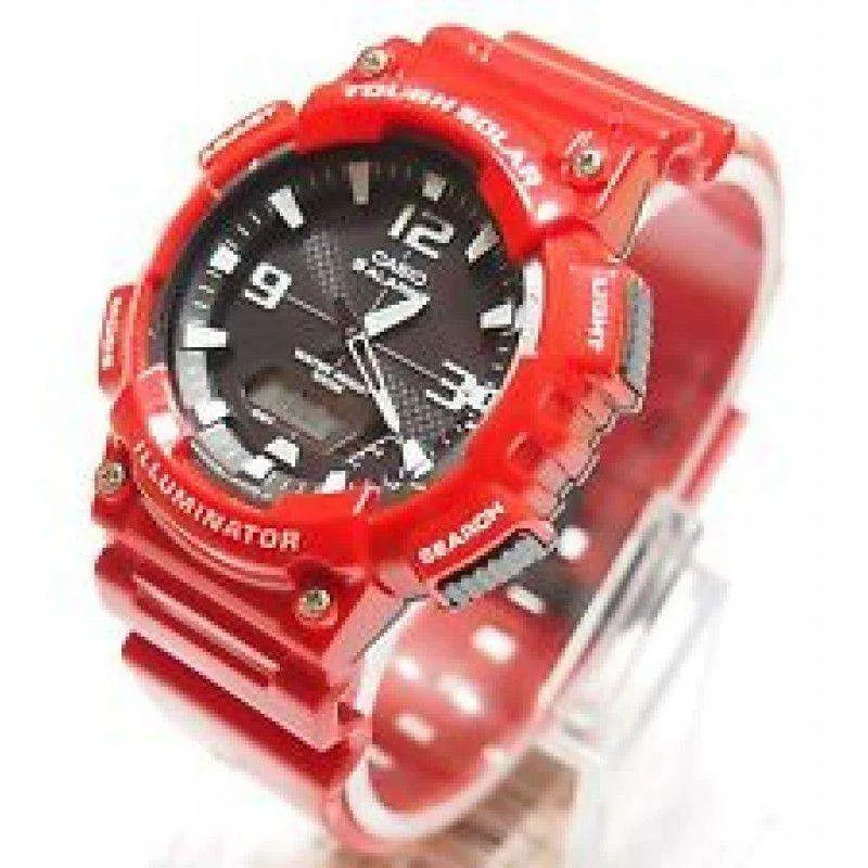 Casio AQ-S810WC-4A Red Solar Powered Watch For Men