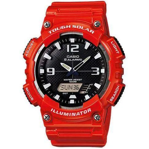 Casio AQ-S810WC-4A Red Solar Powered Watch For Men