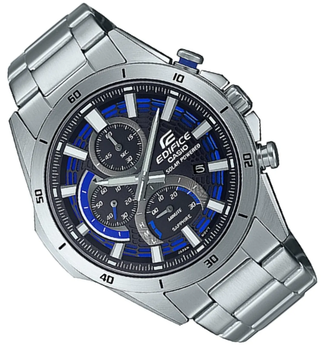 Casio Edifice EFS-S610D-1A Solar Chronograph Stainless Steel Strap Watch For Men