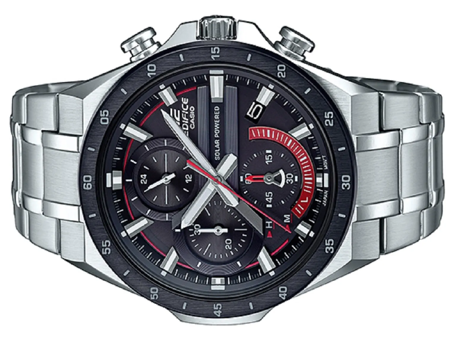 Casio Edifice EQS-920DB-1A Solar Chronograph Stainless Steel Strap Watch For Men