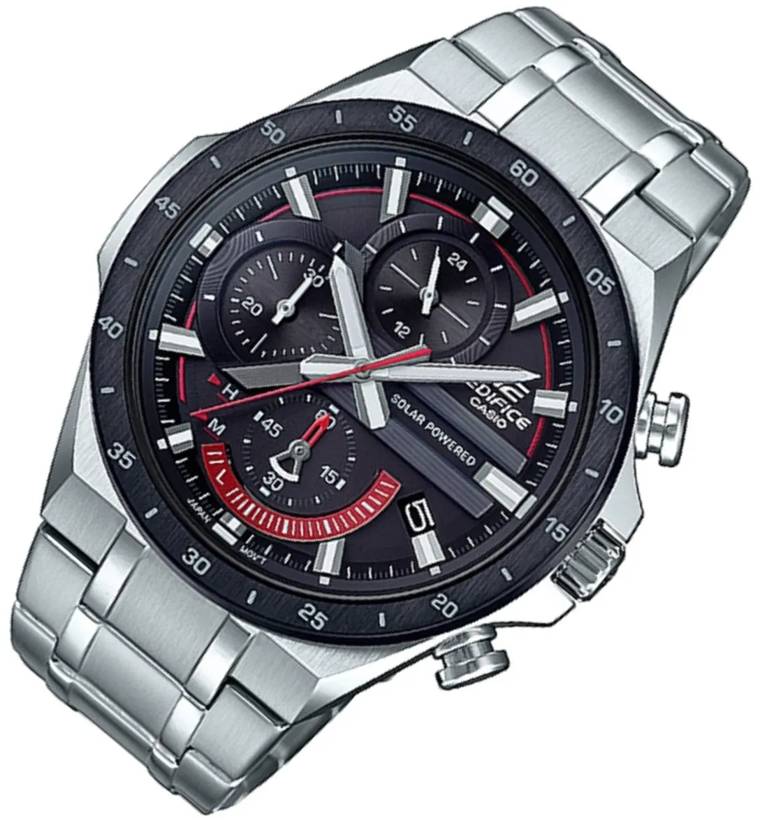 Casio Edifice EQS-920DB-1A Solar Chronograph Stainless Steel Strap Watch For Men