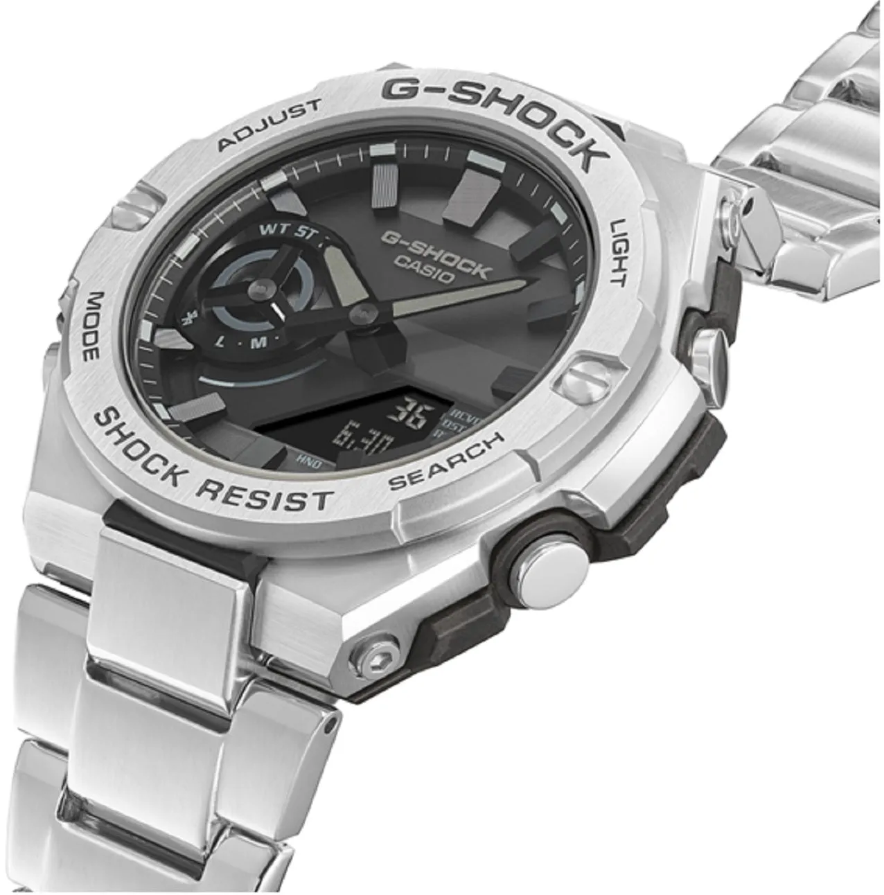 Casio G-shock GST-B500D-1A1 Solar Digital Analog Stainless Steel Strap Watch  for Men