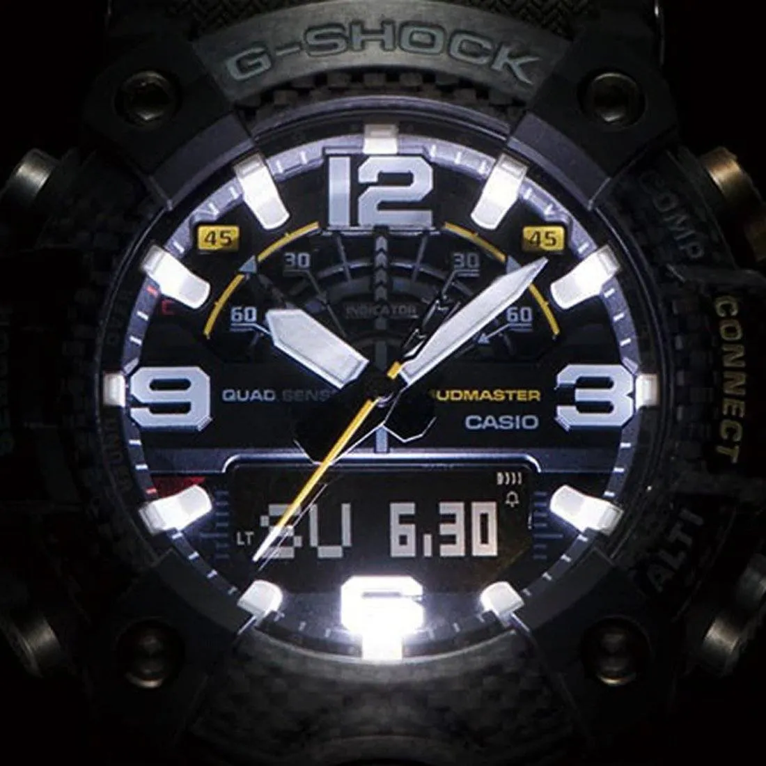 Casio G-Shock Master of G Mudmaster Digital Analogue Black/Green Watch GG-B100-1A3