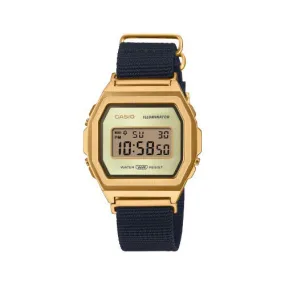 CASIO Golden and Black Vintage Watch #A1000MGN-9EF