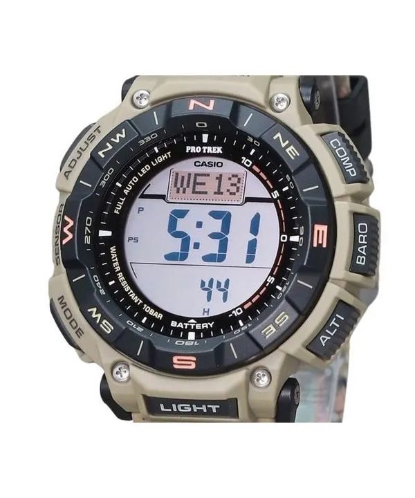 Casio ProTrek Climber Line Digital Beige Silicon Strap Tough Solar PRG-340SC-5 100M Men's Watch