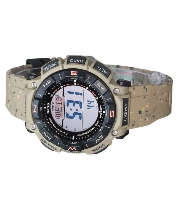 Casio ProTrek Climber Line Digital Beige Silicon Strap Tough Solar PRG-340SC-5 100M Men's Watch