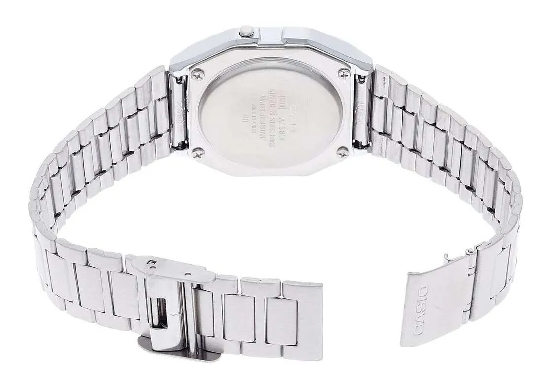 Casio Vintage A158WA-1D Silver Stainless Steel Watch Unisex