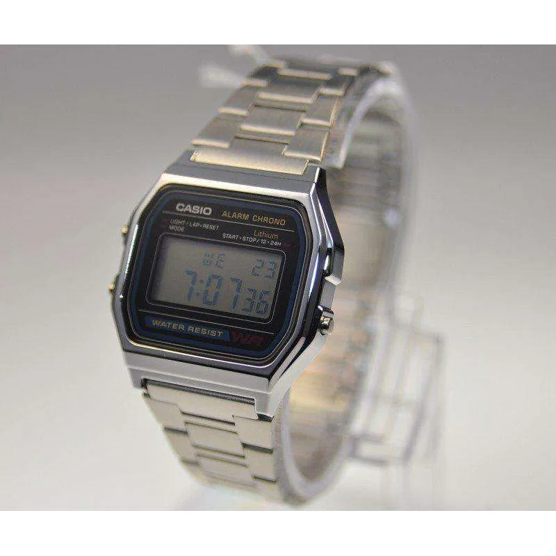 Casio Vintage A158WA-1D Silver Stainless Steel Watch Unisex