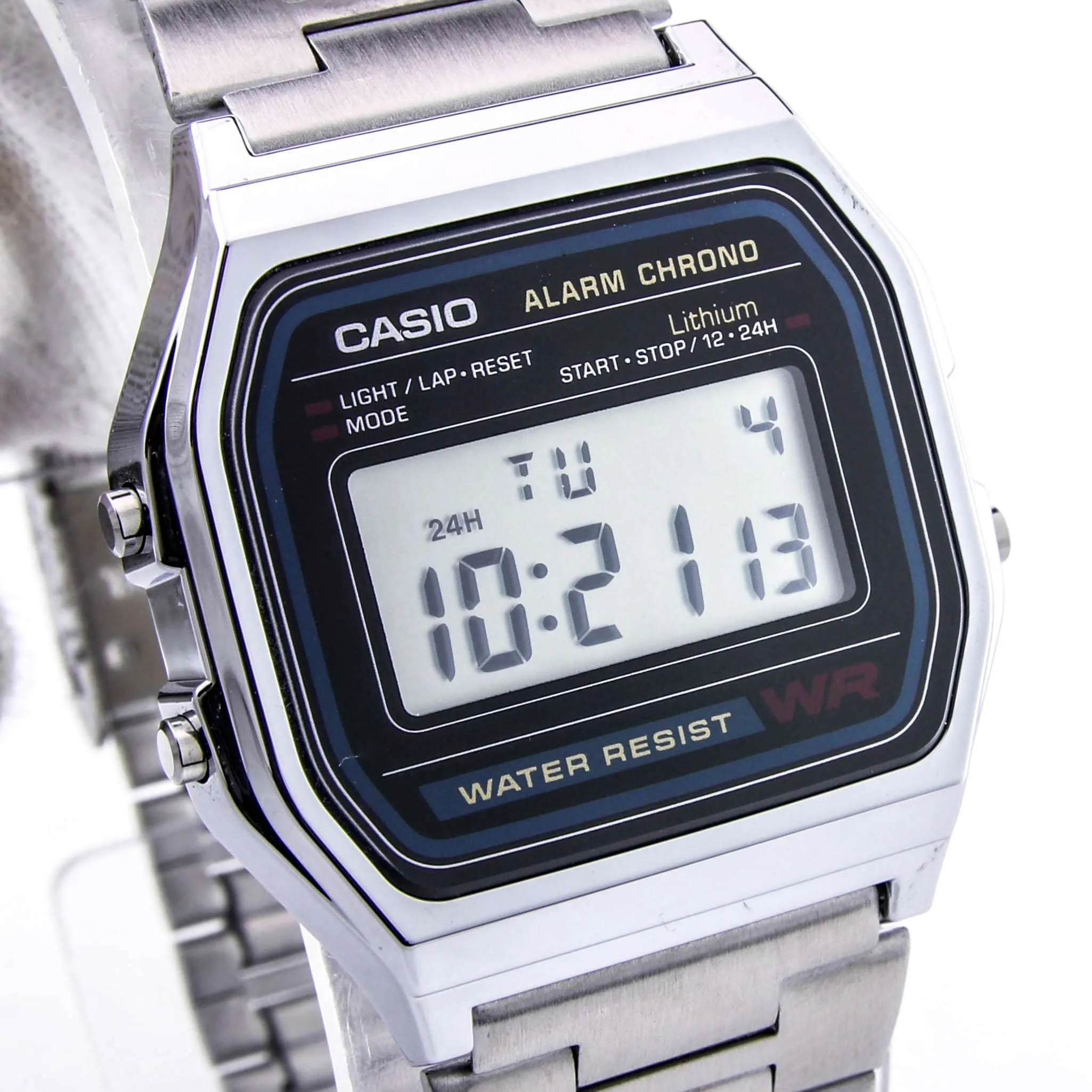 Casio Vintage A158WA-1D Silver Stainless Steel Watch Unisex