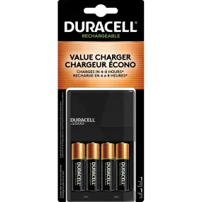 CEF14 Duracell-i1000 CHARGER,6-8 hrs. Charge,1 charger and 4 AA NiMH batteries