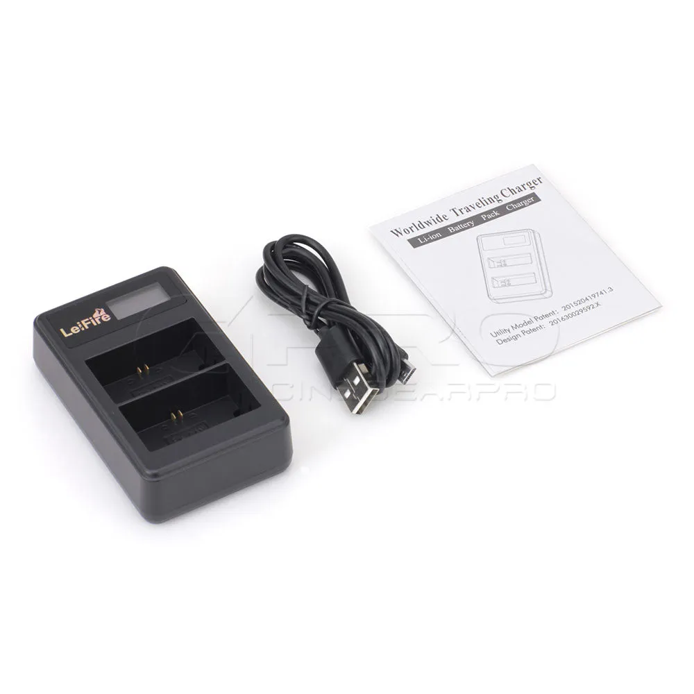 CGPro USB Dual Charger With LCD Display For LP-E6 Battery