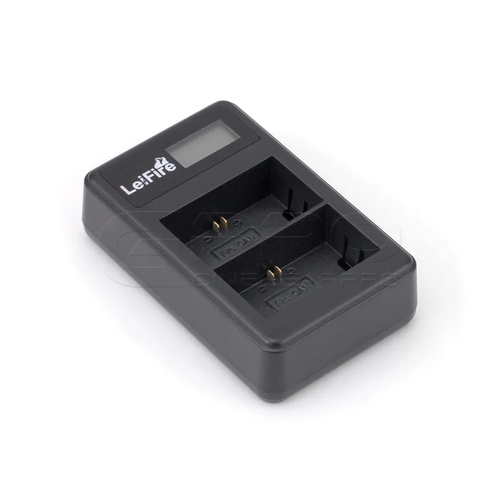 CGPro USB Dual Charger With LCD Display For LP-E6 Battery