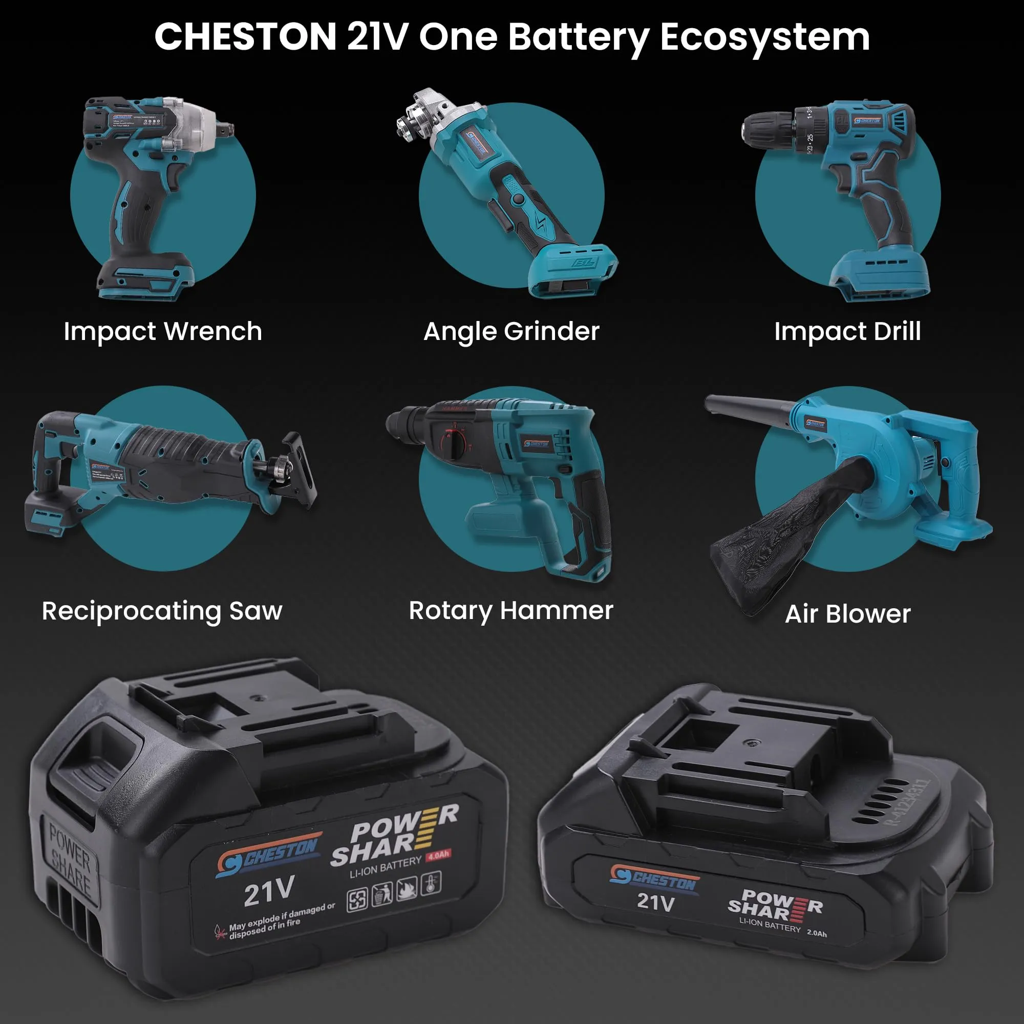 Cheston One 21V Cordless Reciprocating Saw Power Tool with Brushless Motor (Battery & Charger not included) | 90mm Cutting capacity | 3000RPM Wood Cutter Machine