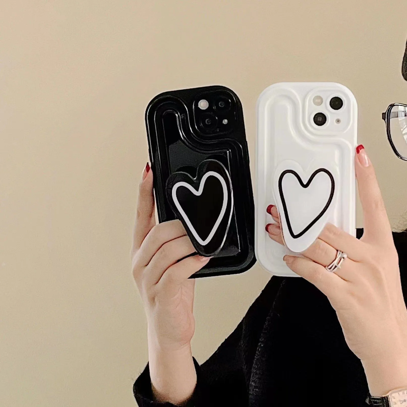 Chic Heart Matching iPhone Case