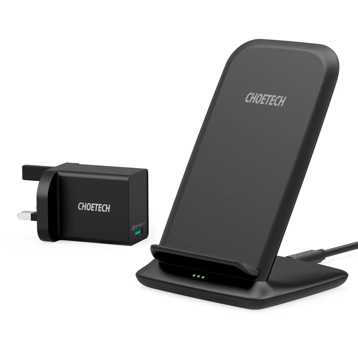 Choetech 15W Wirless Charger Stand - Black T555-F-101ABBK