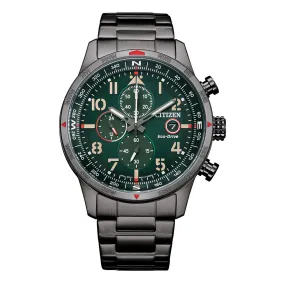 Citizen Chronograph Eco-Drive Men's Green Watch CA0797-84X