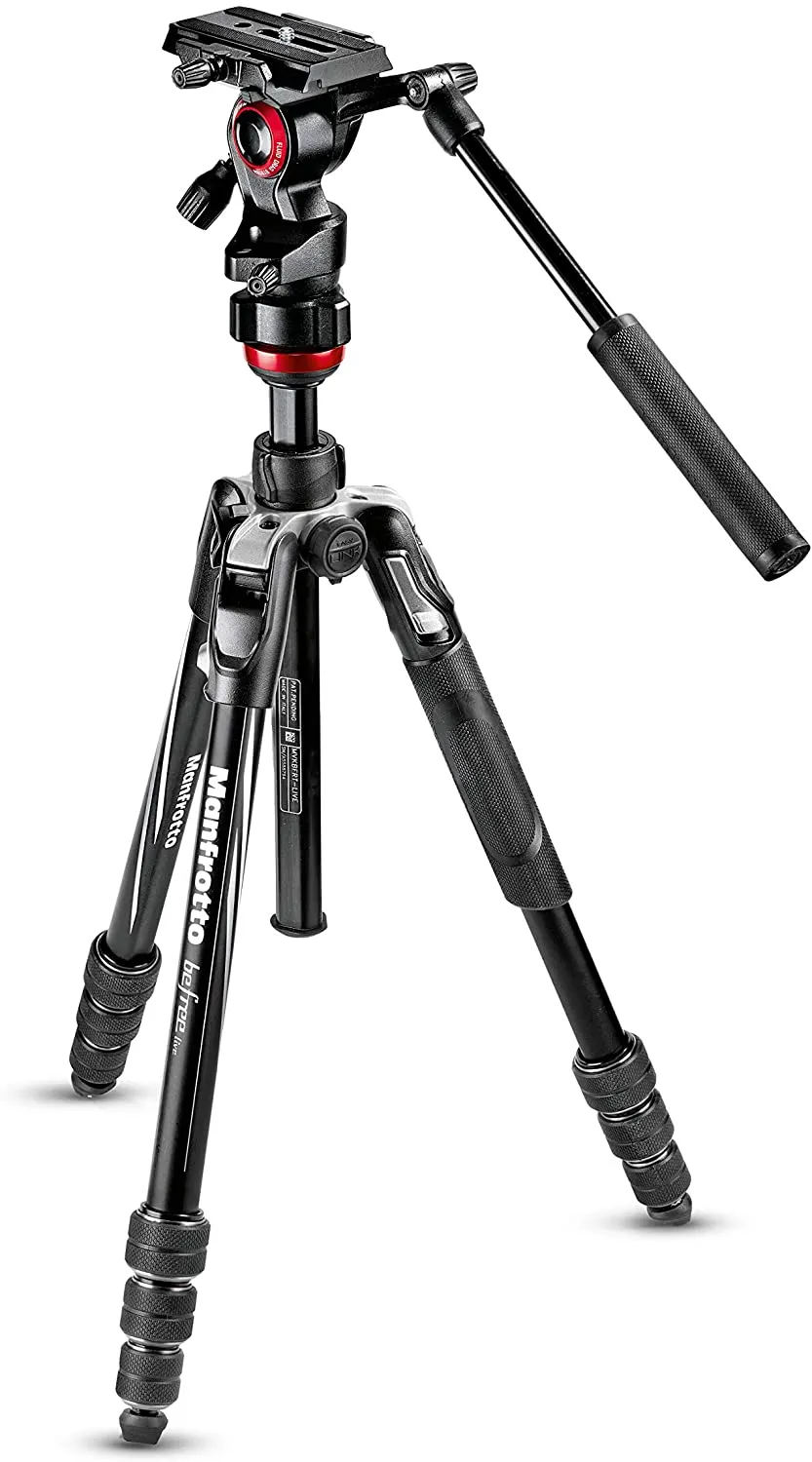 [CLEARANCE] Manfrotto MVKBFRT-LIVE BeFree Live Aluminium Tripod Twist Leg Locks Video Head for Travelling, Vlogging, Photography