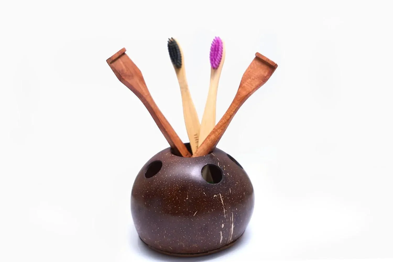 Coconut Shell Tooth Brush Stand