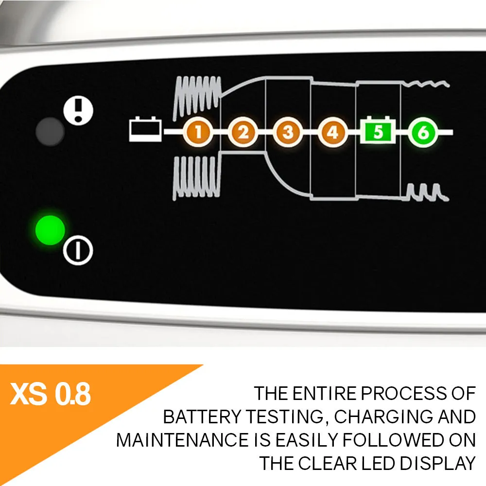 Compact 12V Smart Battery Charger 0.8A, IP65, CTEK