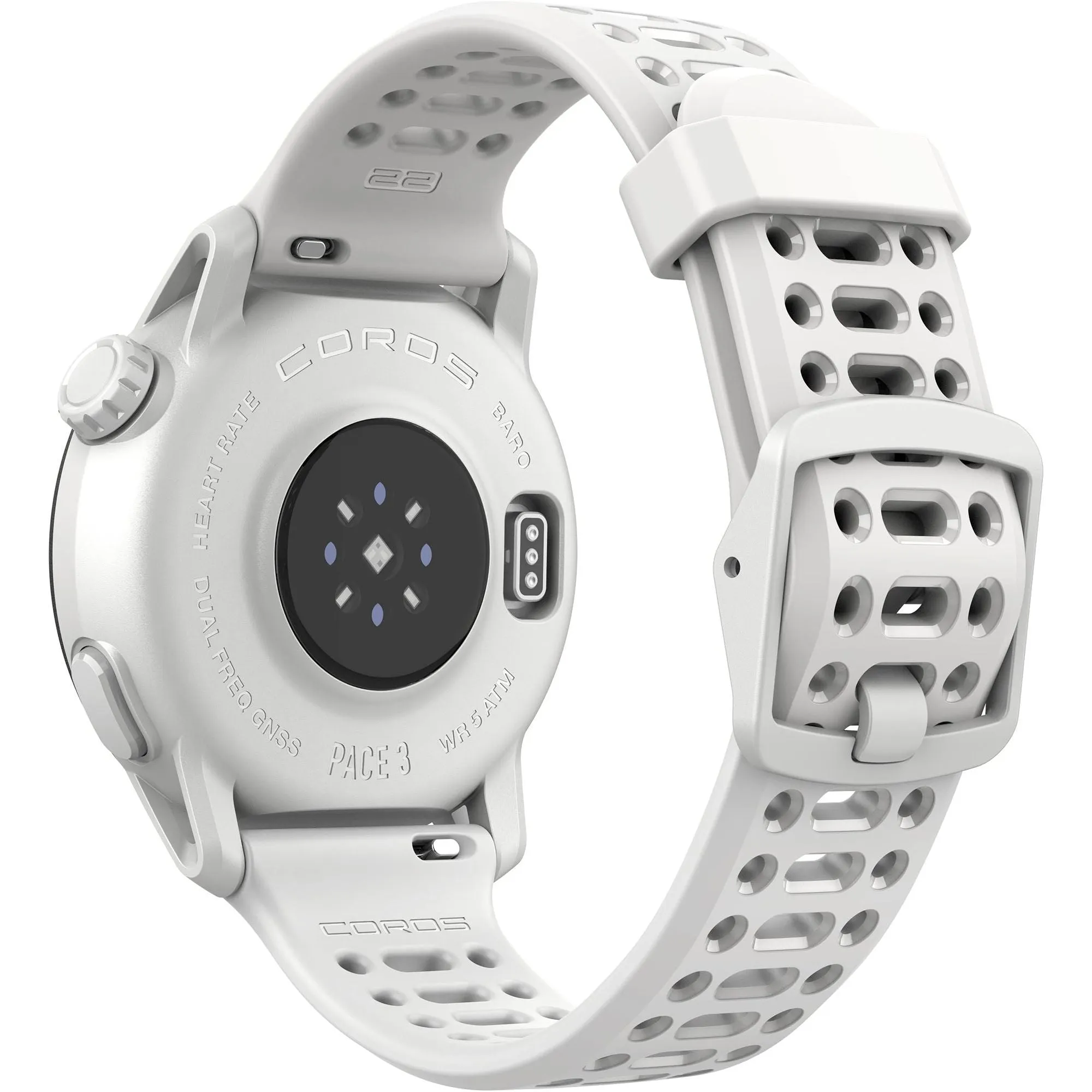 COROS PACE 3 Premium Silicone Strap GPS Watch - White