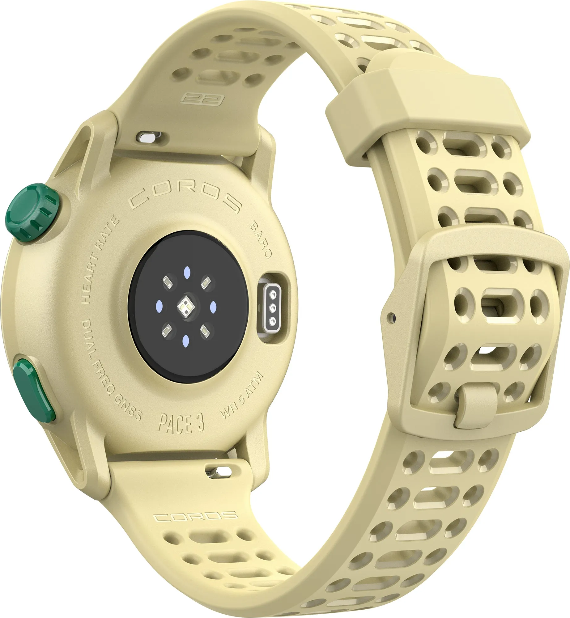 COROS PACE 3 Premium Silicone Strap GPS Watch - Yellow