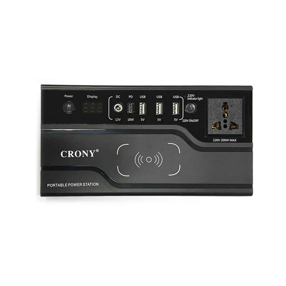 CRONY FAC-200X with wireless charging Portable Power Station AC Power bank module 200W portable outer emergency power station