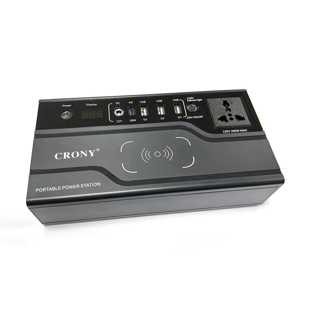 CRONY FAC-200X with wireless charging Portable Power Station AC Power bank module 200W portable outer emergency power station