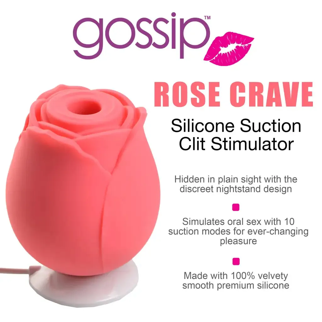 Curve Toys 10x Rose Crave Silicone Clitoral Stimulator