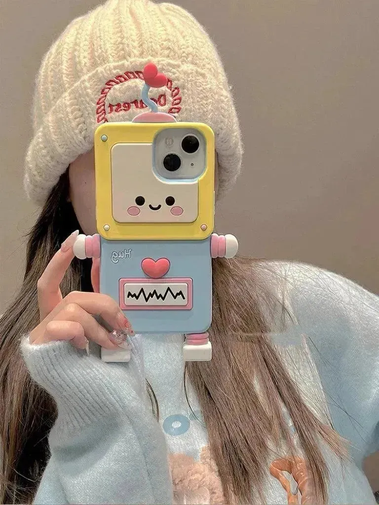 Cute ECG Robot Phone Case (For iPhones)