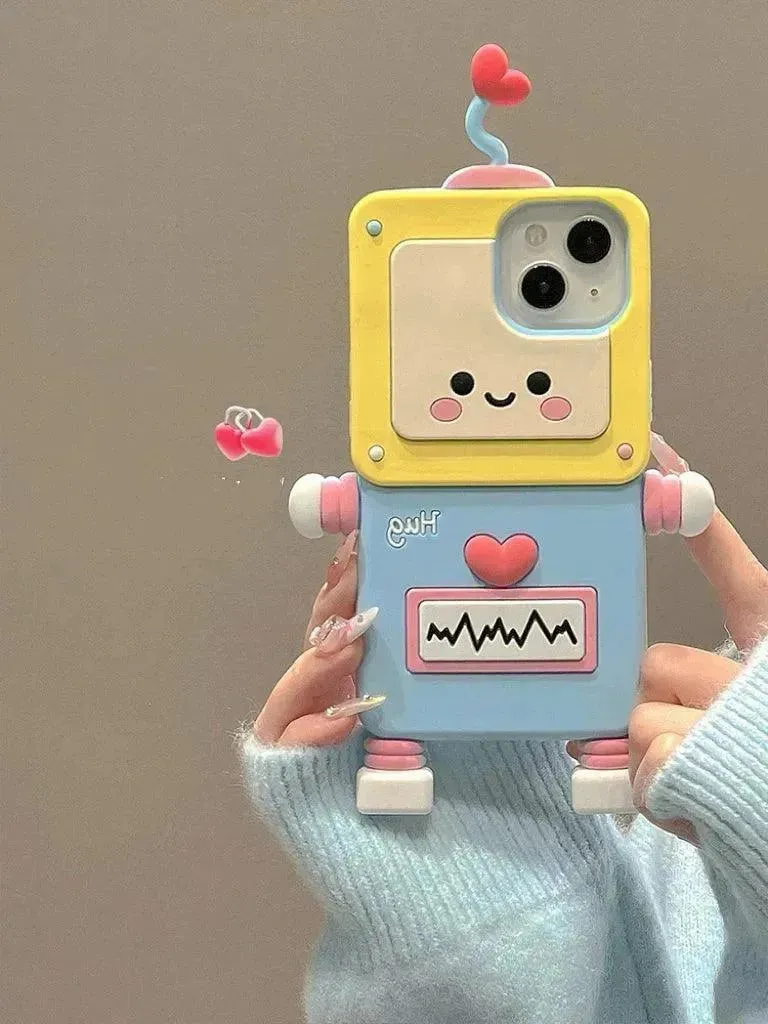 Cute ECG Robot Phone Case (For iPhones)