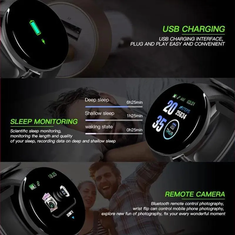 D18 Stylish Health Tracker Watch: Your Ultimate Fitness Companion