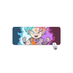 DBZ Goku Zamasu SSGSS God Blue Rose Super Saiyan Chibi Mouse Pad