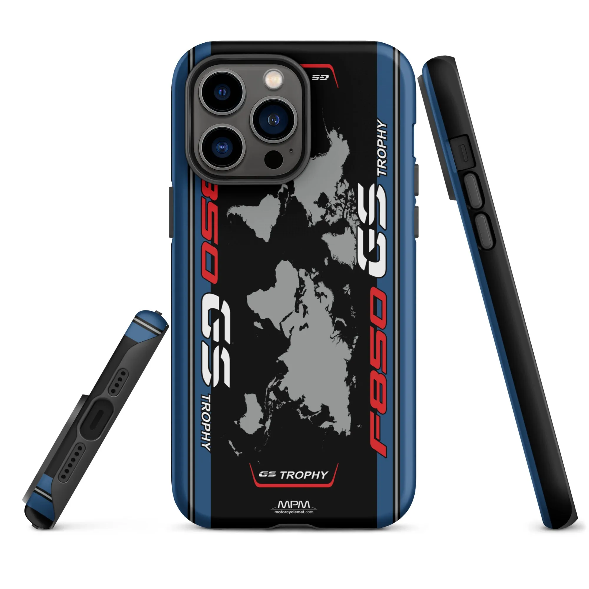 Designed Tough Case For iPhone inspired by BMW F850GS Trophy Motorcycle Model - MM5295