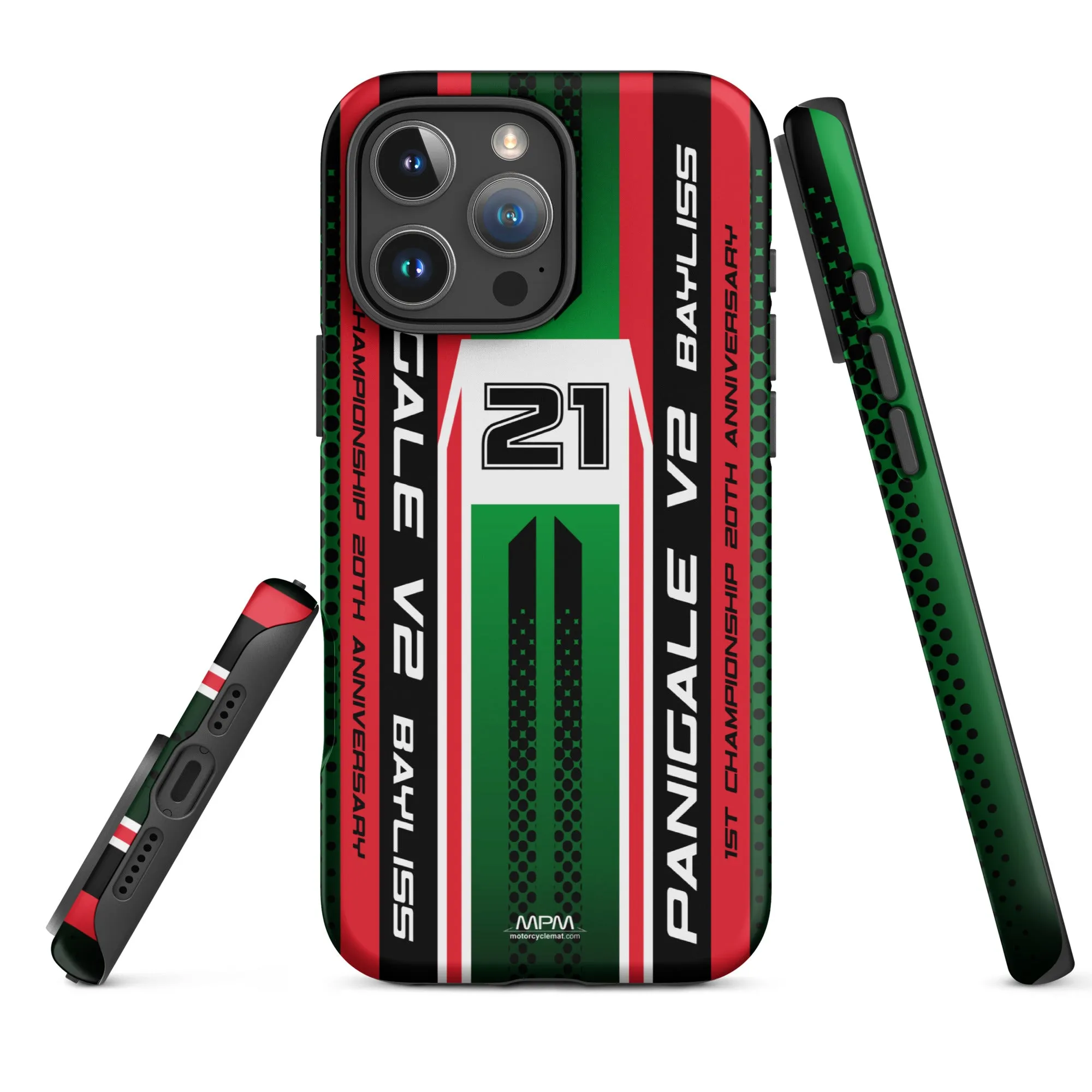 Designed Tough Case For iPhone inspired by Ducati Panigale V2 Bayliss Motorcycle Model - MM5193