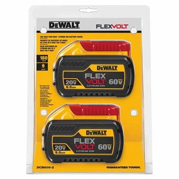 DeWALT DCB609-2 20/60V Max Flexvolt 9ah Battery (2-Pack)