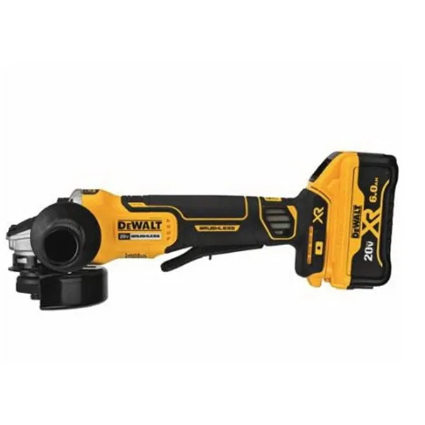 DeWALT DCG413R2 20V Max XR 4.5" Paddle Switch Small Angle Grinder Kit (Includes (2) 20V Max XR 6.0ah Batteries, Charger, Side Handle, Hex Key, and Kit Bag)