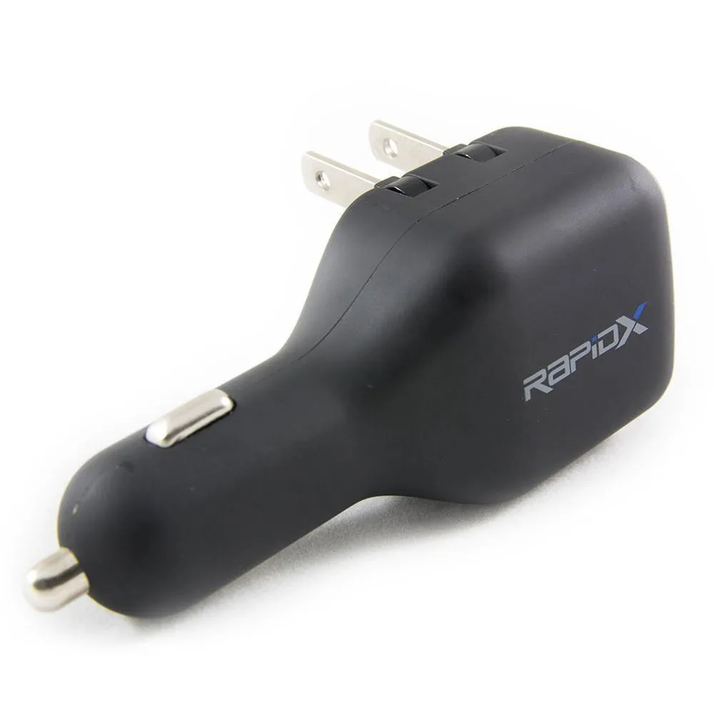 DualX Wall & Car Charger - Blue