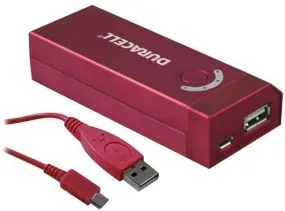 DURACELL DU7180 4,000mAh Power Bank (Red)