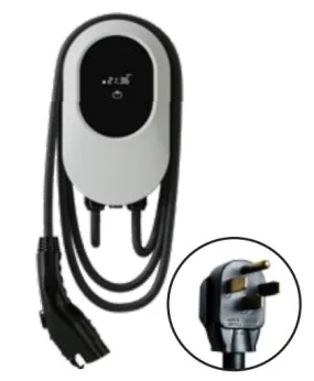 Euri Lighting EVCA-48A-WF-RF-R-NM-25C-WH - EV-Charger - Residential NEMA 14-50 Cable L2 - White