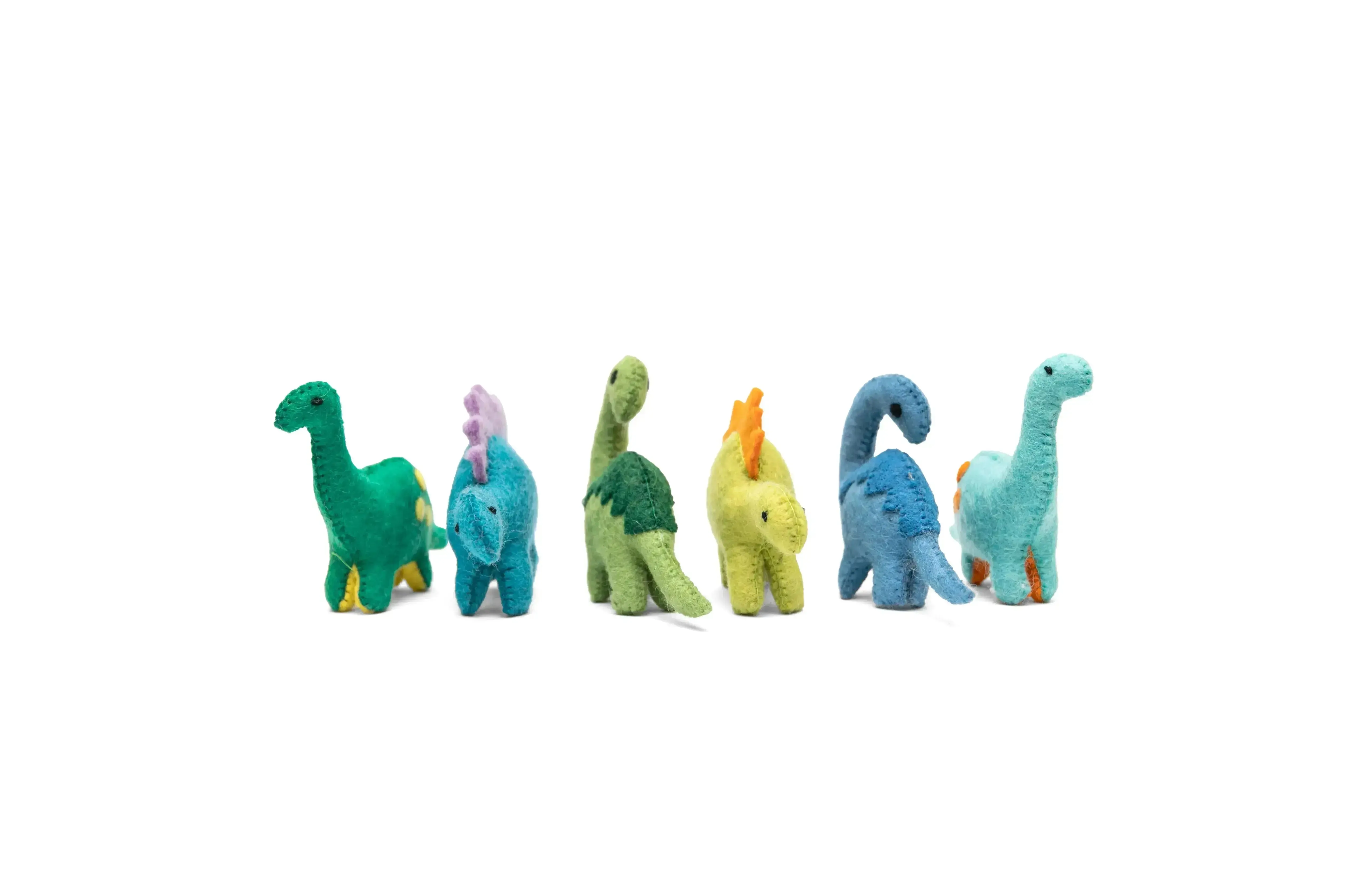 Explore the World of Felt Dinosaur Toys | Educational Playtime - 6 pcs of different types