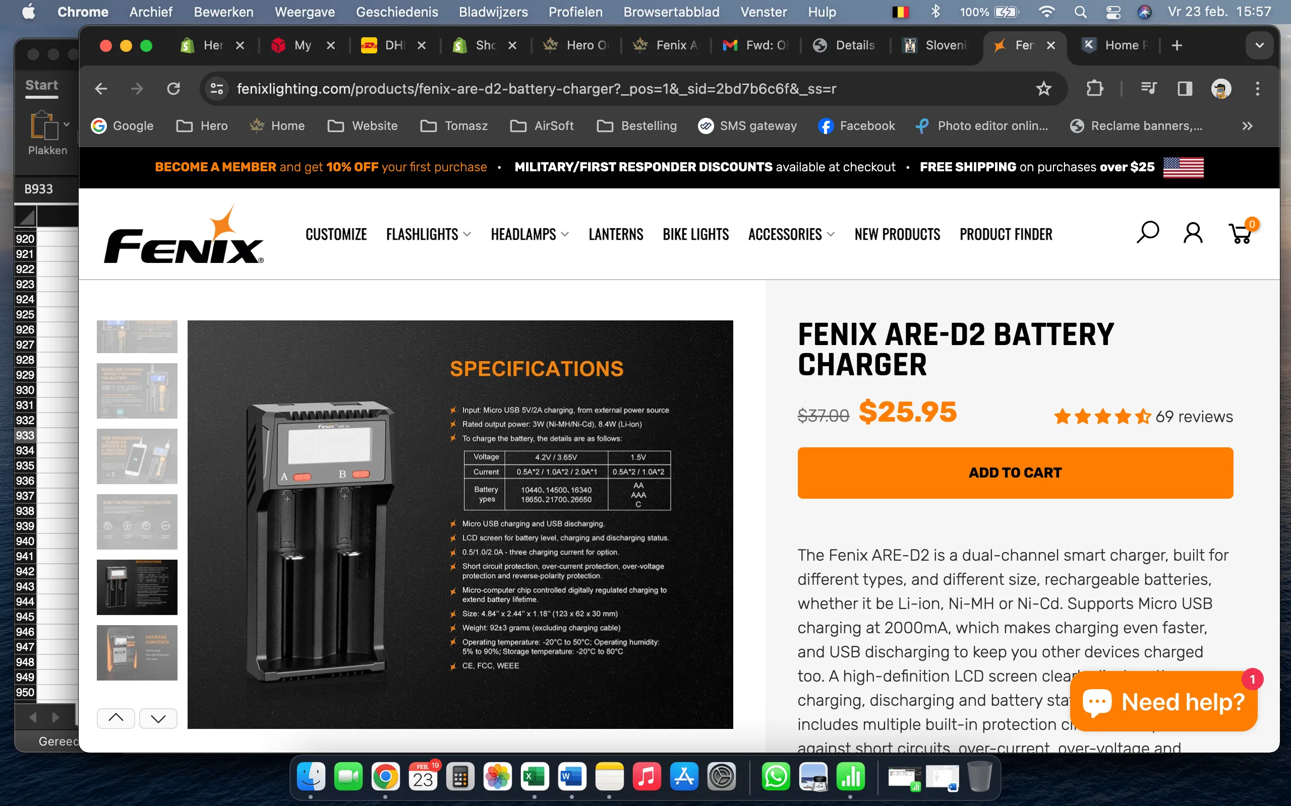 Fenix ARE-D2 Charger