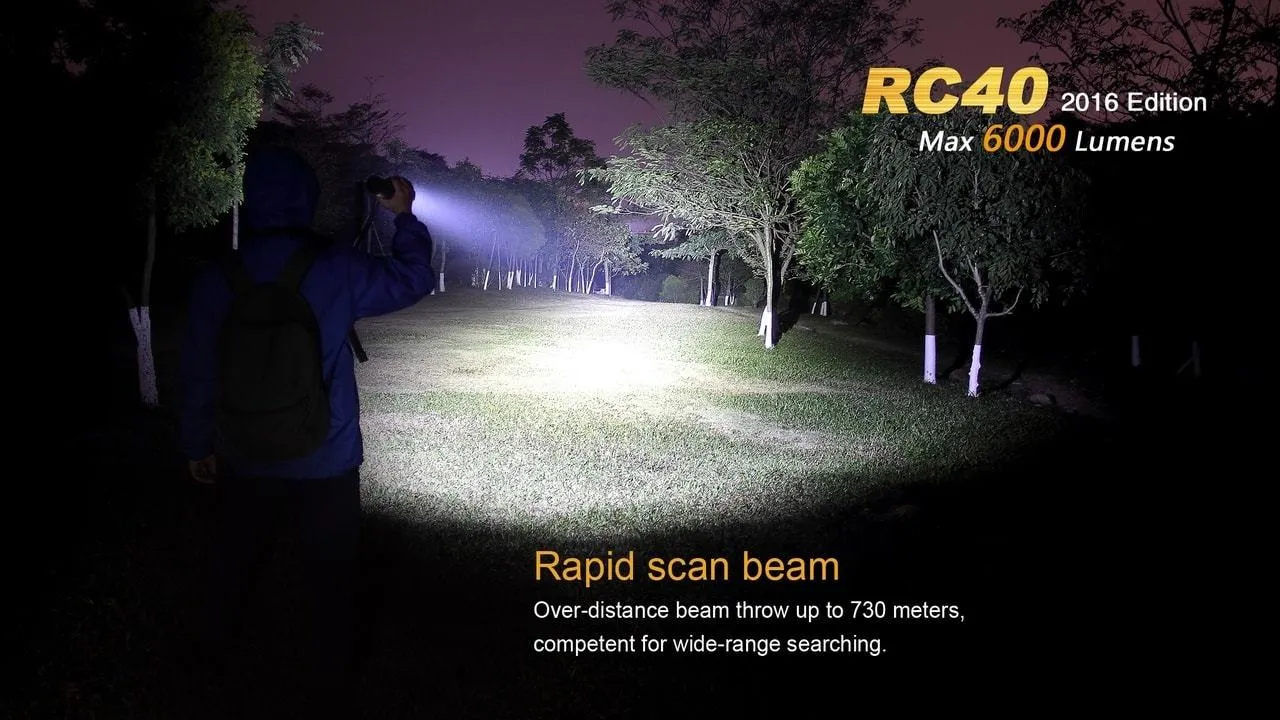 Fenix RC40 XM-L U2 Rechargable LED Flashlight 6000 Lumens